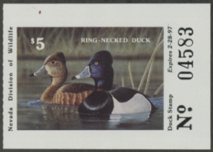 Scan of 1996 Nevada Duck Stamp MNH VF