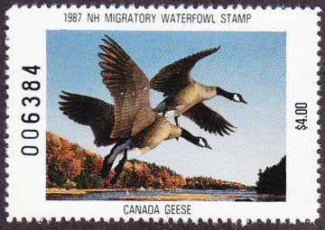 Scan of 1987 New Hampshire Duck Stamp MNH VF