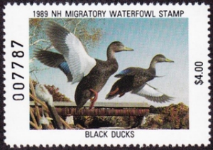 Scan of 1989 New Hampshire Duck Stamp MNH VF