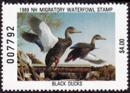 Scan of 1989 New Hampshire Duck Stamp MNH VF