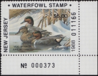 Scan of 1988 NR New Jersey Duck Stamp MNH VF