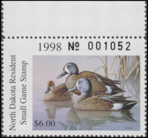 Scan of 1998 R North Dakota Duck Stamp MNH VF