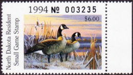 Scan of 1994 North Dakota Duck Stamp MNH VF