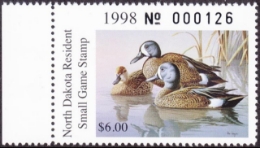 Scan of 1998 North Dakota Duck Stamp MNH VF