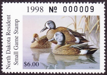 Scan of 1998 North Dakota Duck Stamp MNH VF