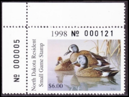 Scan of 1998 North Dakota Duck Stamp MNH VF