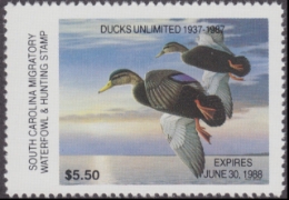 Scan of 1987 South Carolina Duck Stamp MNH VF