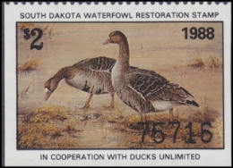 Scan of 1988 South Dakota Duck Stamp MNH VF