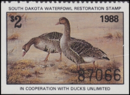 Scan of 1988 South Dakota Duck Stamp MNH VF