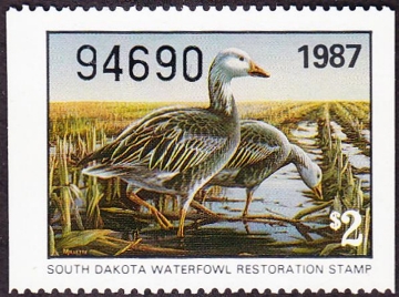 Scan of 1987 South Dakota Duck Stamp MNH VF