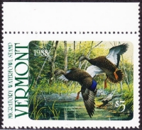 Scan of 1988 Vermont Duck Stamp MNH F-VF