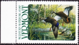 Scan of 1988 Vermont Duck Stamp MNH F-VF