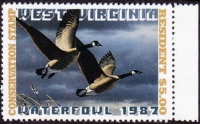 Scan of 1987 West Virginia Duck Stamp - First of State MNH VF