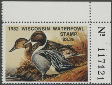 Scan of 1982 Wisconsin Duck Stamp MNH VF