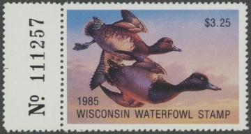 Scan of 1985 Wisconsin Duck Stamp MNH VF