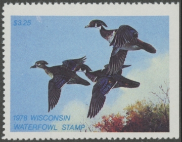 Scan of 1978 Wisconsin Duck Stamp - First of State MNH VF