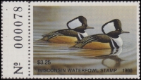 Scan of 1988 Wisconsin Duck Stamp MNH VF
