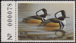 Scan of 1988 Wisconsin Duck Stamp MNH VF