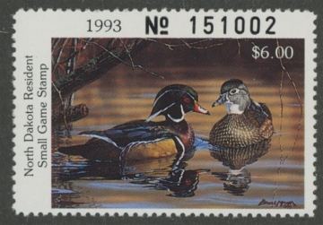 Picture of 1993 North Dakota Duck Stamp MNH VF