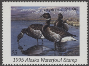 Scan of 1995 Alaska Duck Stamp MNH VF