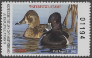 Scan of 2012 Alabama Duck Stamp MNH VF