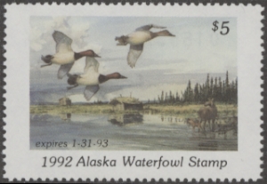 Scan of 1992 Alaska Duck Stamp MNH VF