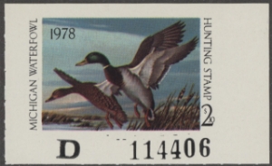 Scan of 1978 Michigan Duck Stamp MNH VF