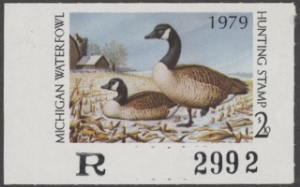Scan of 1979 Michigan Duck Stamp MNH VF