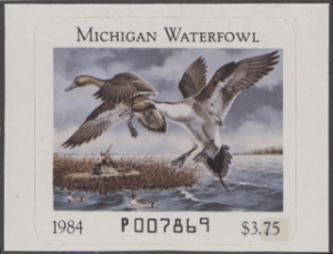 Scan of 1984 Michigan Duck Stamp MNH VF