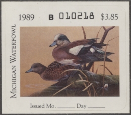 Scan of 1989 Michigan Duck Stamp MNH VF