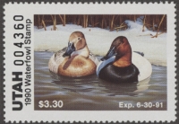 Scan of 1990 Utah Duck Stamp MNH VF