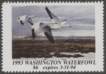 Scan of 1993 Washington Duck Stamp MNH VF