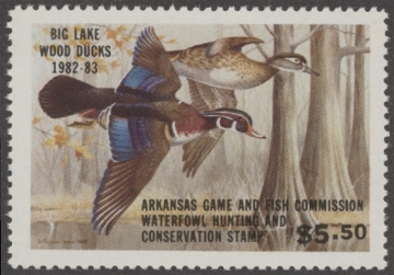 Scan of 1982 Arkansas Duck Stamp MNH VF