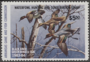 Scan of 1983 Arkansas Duck Stamp MNH VF