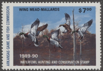 Picture of 1989 Arkansas Duck Stamp MNH VF