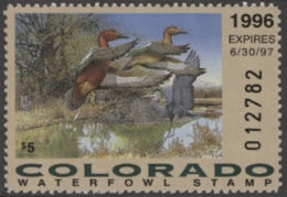 Scan of 1996 Colorado Duck Stamp MNH VF