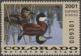 Scan of 2001 Colorado Duck Stamp MNH VF