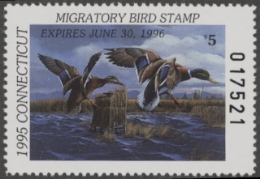 Scan of 1995 Connecticut Duck Stamp MNH VF