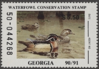 Scan of 1990 Georgia Duck Stamp MNH VF