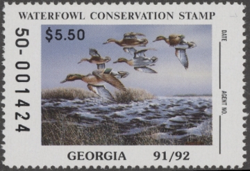 Scan of 1991 Georgia Duck Stamp MNH VF