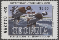 Scan of 1992 Georgia Duck Stamp MNH VF