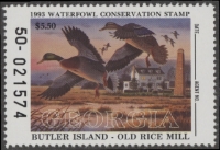 Scan of 1993 Georgia Duck Stamp MNH VF
