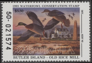 Scan of 1993 Georgia Duck Stamp MNH VF