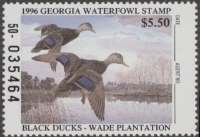 Scan of 1996 Georgia Duck Stamp MNH VF
