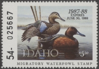 Scan of 1987 Idaho Duck Stamp - First of State MNH VF