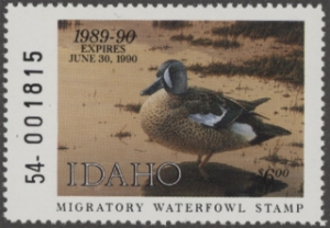 Scan of 1989 Idaho Duck Stamp MNH VF