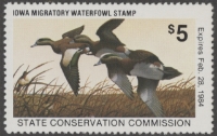 Scan of 1983 Iowa Duck Stamp MNH VF