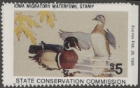 Scan of 1984 Iowa Duck Stamp MNH VF