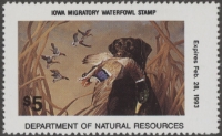 Scan of 1992 Iowa Duck Stamp MNH VF