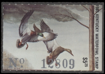 Scan of 1985 Kentucky Duck Stamp - First of State MNH VF